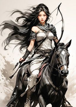 female horse archer