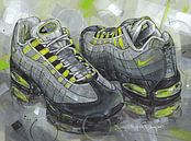 Nike Air Max 95 OG Neon schilderij van Jos Hoppenbrouwers thumbnail