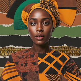 African Beauty in Tangerine Twist Colors by Arjen Roos