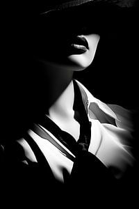 Mysteriöse Frau in den Schatten