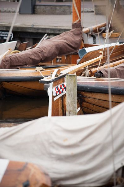 Traditional Dutch Botter Fishing Boats in the small Harbor  by Fotografiecor .nl