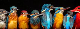 kingfishers in a row