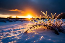Baiser de soleil sur la neige
