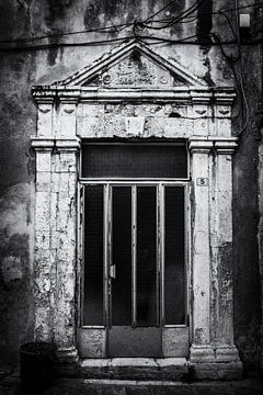 Kreta | Griekse deur in Zwart Wit | Reisfotografie van Diana van Neck Photography