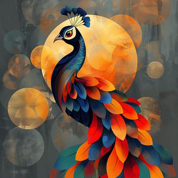 Colourful peacock by Black Coffee
