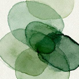 Moss Abstraktion in Skandinavisch Grün von FRESH Fine Art