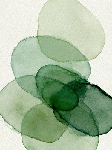 Moss abstraction in Scandinavian green by FRESH Fine Art
