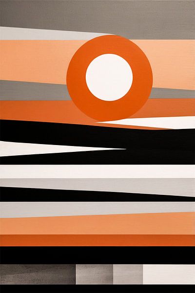 Abstract sun in geometric shapes by Imperial Art House