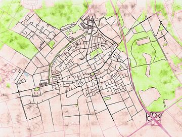 Map of Kerpen with the style 'Soothing Spring' by Maporia