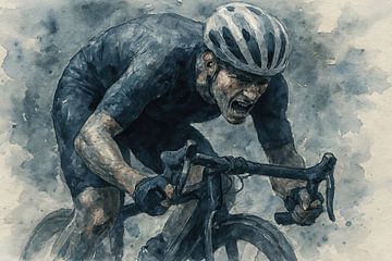 Grensverleggend (wielersport stoer krachtig intens doorzetten topsport mannelijk fietsen wielrenner Tour de France)