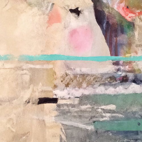 Abstraktes Wabi-Sabi in Pastell