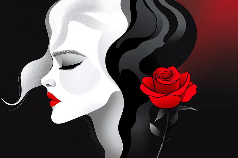 Passion in Black and White and ... Red by Karina Brouwer