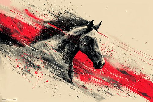 Dynamisch paard in abstracte explosie