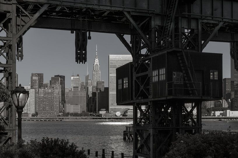 Alte Hafenanlage in New York van Kurt Krause