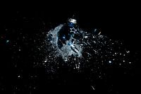 Blaue Weihnachtskugel