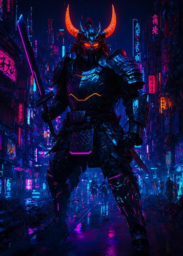 Cyberpunk-Stil Daimyo von Neon Shadows Japan