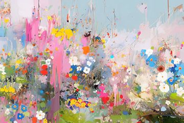 Field of flowers modern and abstract by Studio Allee