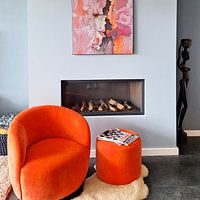 Klantfoto: Super kleurrijk, modern en abstract van Studio Allee, als ArtFrame