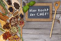 Here the chef cooks