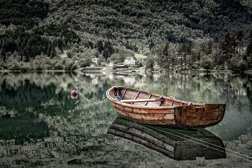 Roeibootje op het meer