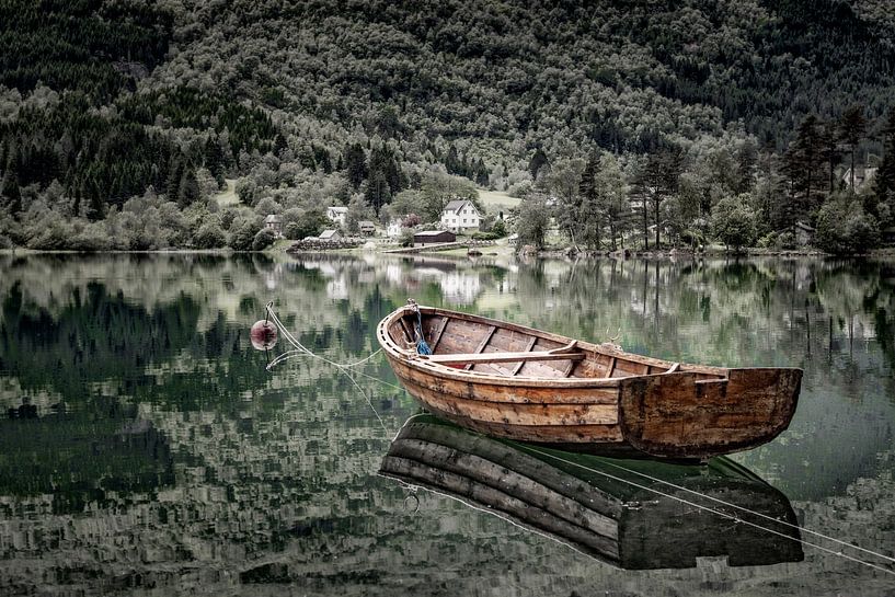 Bateau à rames sur le lac par Ron van der Stappen