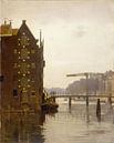 Amsterdamse pakhuizen aan een gracht, Willem Witsen van Schilderijen Nu thumbnail