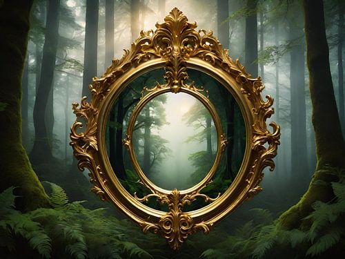 Het Spiegelwoud – Mystiek Bos met Gouden Spiegel