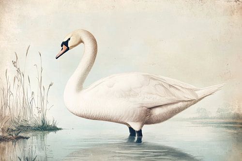 Swan in Silence Timeless Beauty on the Water