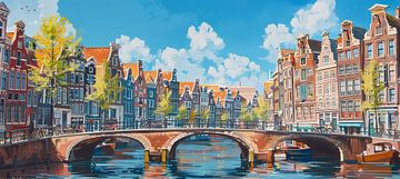 Amsterdam | Grachtenhäuser von Kunst Laune