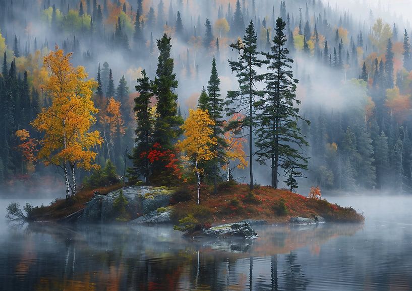 Reflexionen des Herbstes von fernlichtsicht