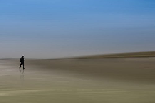 Alleen op het strand...