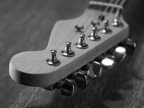 Stemknoppen van elektrische gitaar close-up