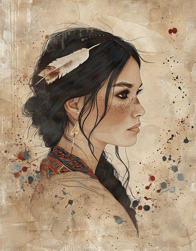 Bohemian portrait, illustration by Studio Allee