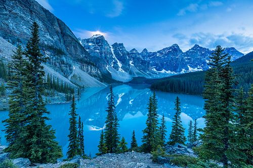 Lake Moraine in the Rocky Mountains