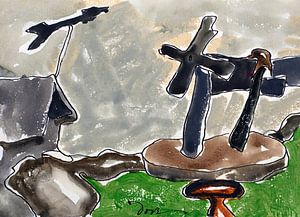 Arthur Dove - Landscape with Weather Vane (1935)