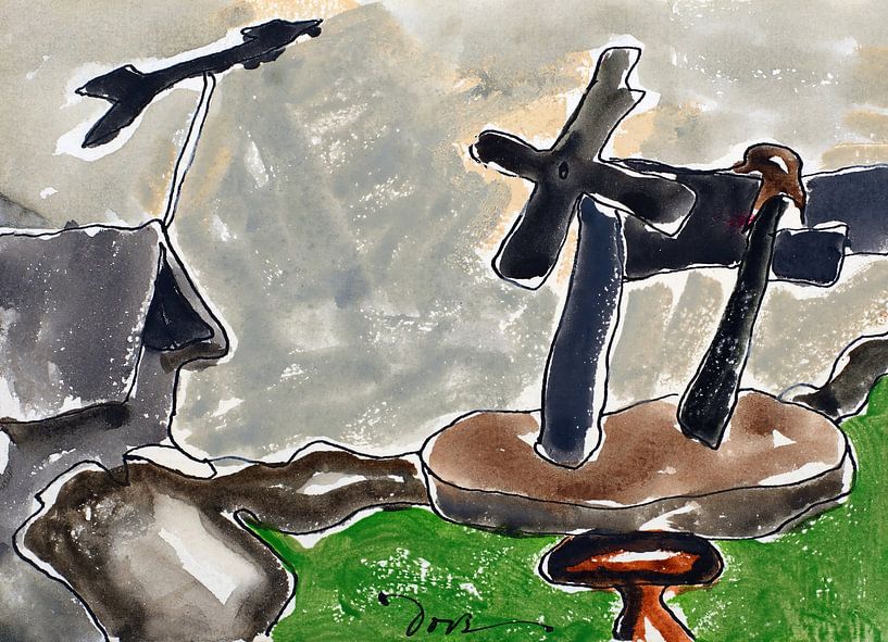 Arthur Dove - Landscape with Weather Vane (1935) von Peter Balan