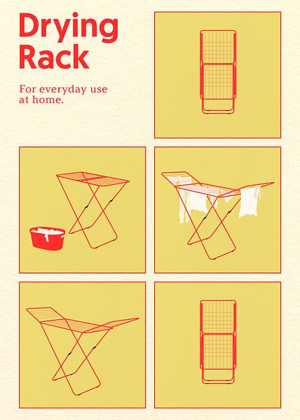 Poster Drying Rack by Rosi Feist