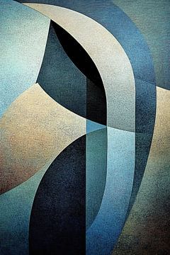 Modern | Tranquil Blue Abstraction van Zen en Meer