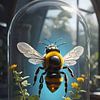 Grande abeille sous cloche en verre sur Maud De Vries