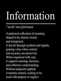 Information Definition – Black von WordsThatInspire