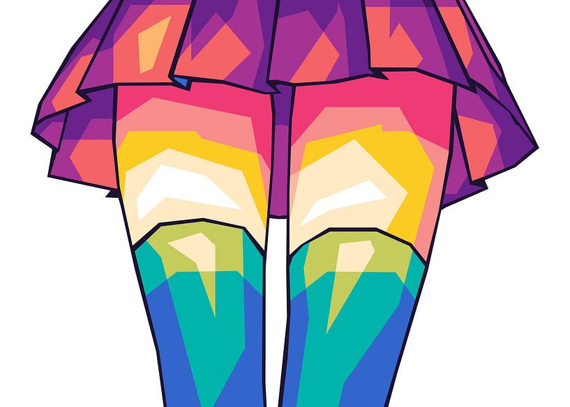 Sexy minirok Popart van Rizky Dwi Aprianda