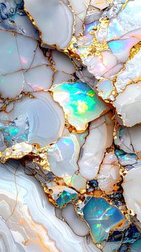 Opal, Perlmutt, Marmor und Gold – Triptychon A