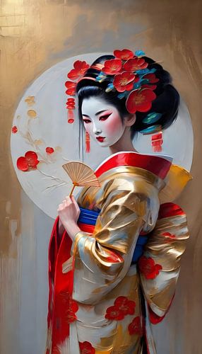 Geisha the gaze by Jolique Arte