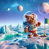 Teddybär-Astronaut erobert neue Eiswelt von artefacti