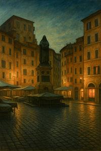 Campo de' Fiori Serenity - Stille unter den Blicken der Statue