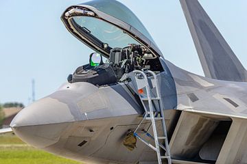 Close-up Lockheed Martin F-22 Raptor.
