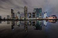 Spiegelbildliche Skyline von Rotterdam von Jarno Dorst Miniaturansicht