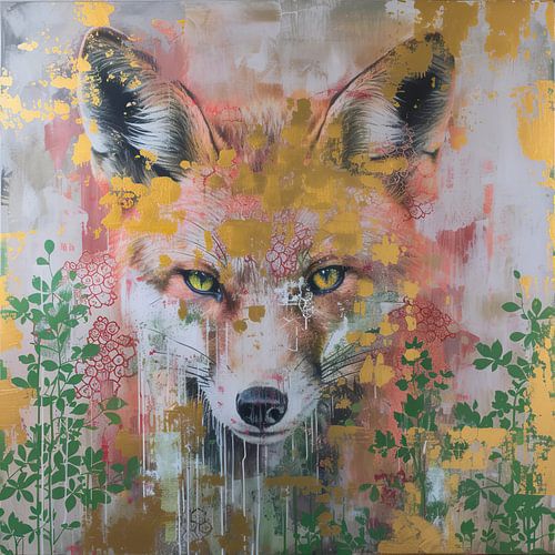 Painting Abstract Fox by Art Whims