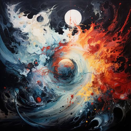 Bizarre Abstract surreal background of colours and shapes