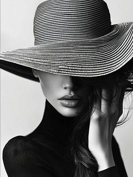 Elegante dame monochroom van PixelPrestige
